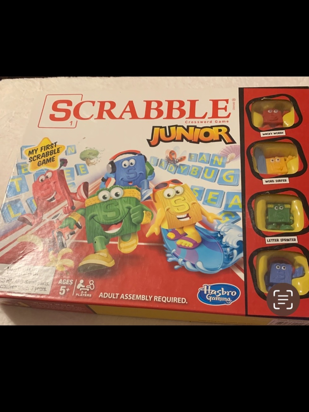Scrabble Junior Game Like NEW A Fun letters & words learning game With 2 levels